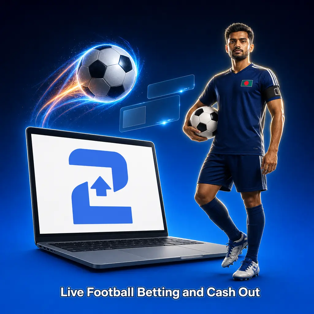 Live football betting with real-time odds, cash out options, and match stats to track momentum during the game.