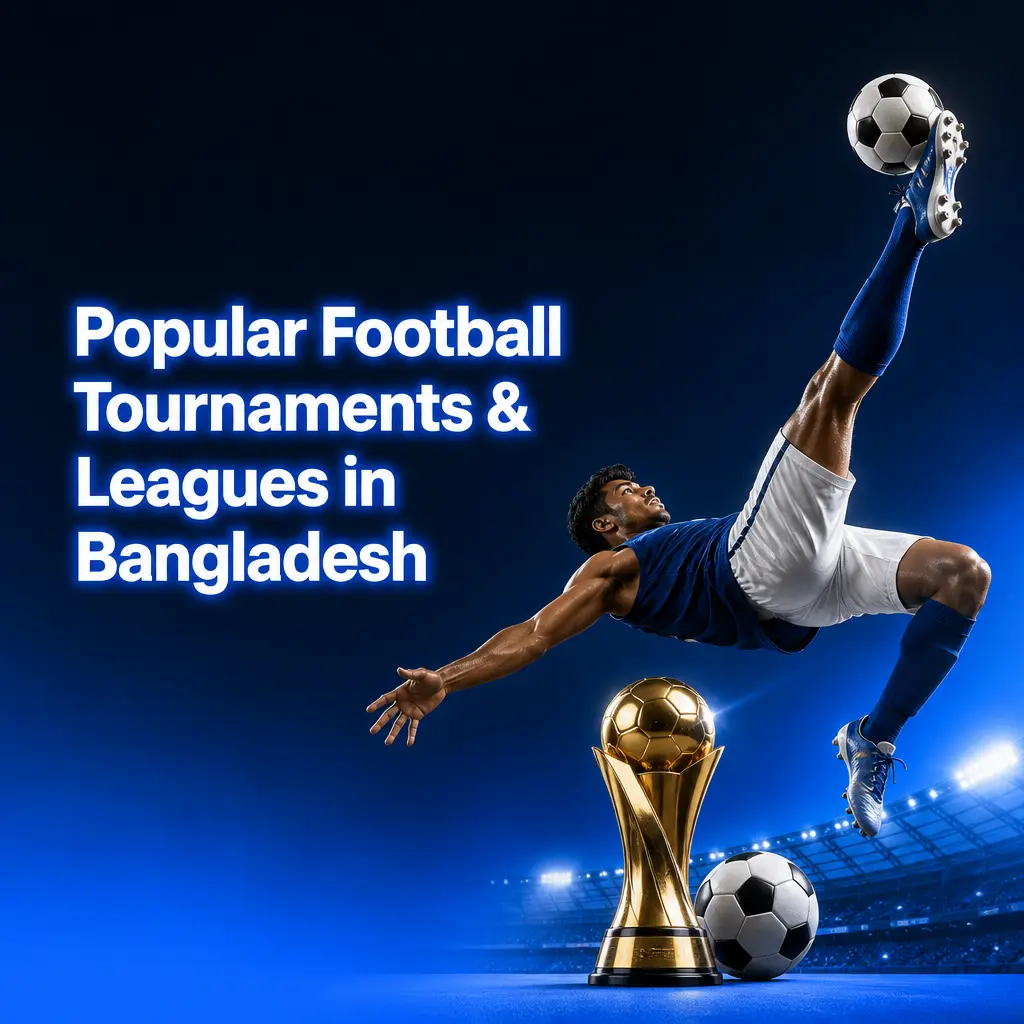 Popular football tournaments and leagues in Bangladesh, including World Cup, Champions League, and domestic competitions on 2UP.