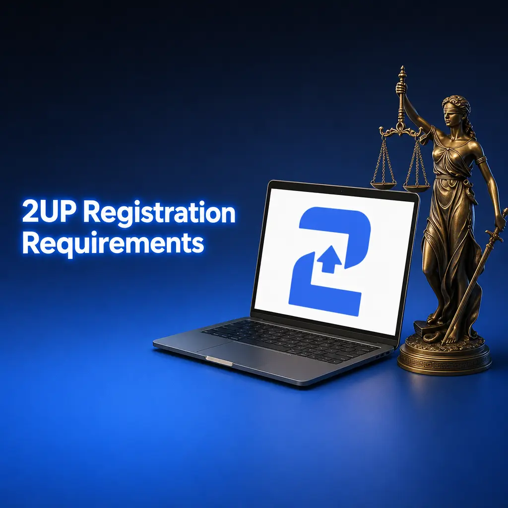 2UP registration requirements: minimum age, one account per player, ID verification, and country restrictions for Bangladesh players.
